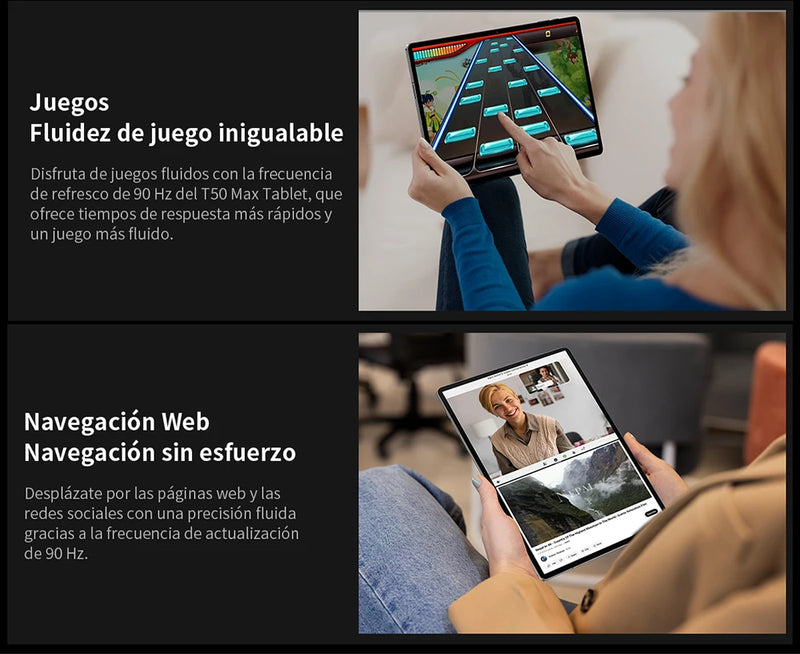 Teclast T50Max Android 14 Tablet 11 90Hz Refresh Rate Max 20GB RAM 256GB ROM Helio G99 CPU 8000mAh 18W Fast Charging 4G LTE GPS