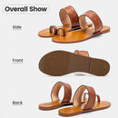 شبشب CH نسائي مسطح مانع للانزلاق من العلامة التجارية الفاخرة بتصميم عتيق مريح للشاطئ والصيف بمقدمة كبيرة للنساء