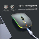 Xiaomi Dual Mode Mouse Wireless Backlight 2.4G Bluetooth Type-C Rechargeable 1600 DPI Adjustable Silence Boss Button Office Home