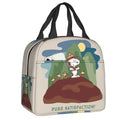 Custom Rock Tees Group Walk Snoopy Lunch Bag Women Cooler Thermal Insulated Lunch Boxes for Kids School