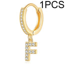 A-Z Letters Initial pendant earrings Hoop Earrings men Golden Color Jewelry Earring Aretes Alphabet name earrings women 1pcs