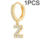 A-Z Letters Initial pendant earrings Hoop Earrings men Golden Color Jewelry Earring Aretes Alphabet name earrings women 1pcs