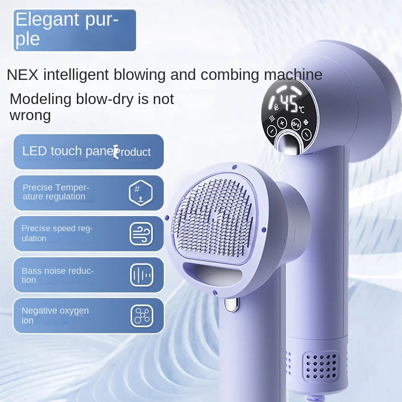 Pet intelligent hair dryer hair dryer for dog/cat beauty LED display screen IOU temperature and wind speed control pet supplies