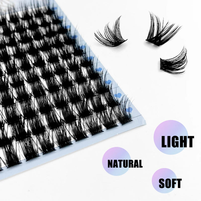 رموش Abonnie Lash Clusters DIY C/D Curl Mega 60 Segmented Fluffy Volume Single Clusters