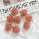 2Pcs 11*15MM Crystal Resin Clear Grapes Charms For DIY Making Earrings Necklace Bracelet Jewelry Findings Accessories