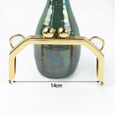 1Pc Deepeel Retro Square Embossed Bag Handles Metal Handmade Sewing Brackets Kiss Clasp Handbag Purse Frame Handle Accessories