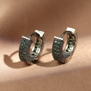 Luxury Cubic Zirconia Gold Color Zircon Hoop Earrings For Women Luxury Circle Crystal Girls Party Jewelry