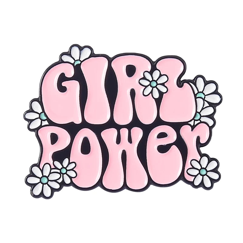 Quotes Women Power Enamel Pins Energy Brooch Bottle Self Love The Future Is Female Girls Support Girls Jewelry Gift Accessories