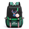 Disney Lilo Stitch Backpacks Teenager USB Charging Laptop Backpack Women Men Rucksack Travel Bag Mochila