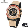 PAGANI DESIGN 40MM Rainbow Bezel Chronograph Sapphire Luxury Automatic Mechanical Watches Men's Stainless Steel Waterproof Clock