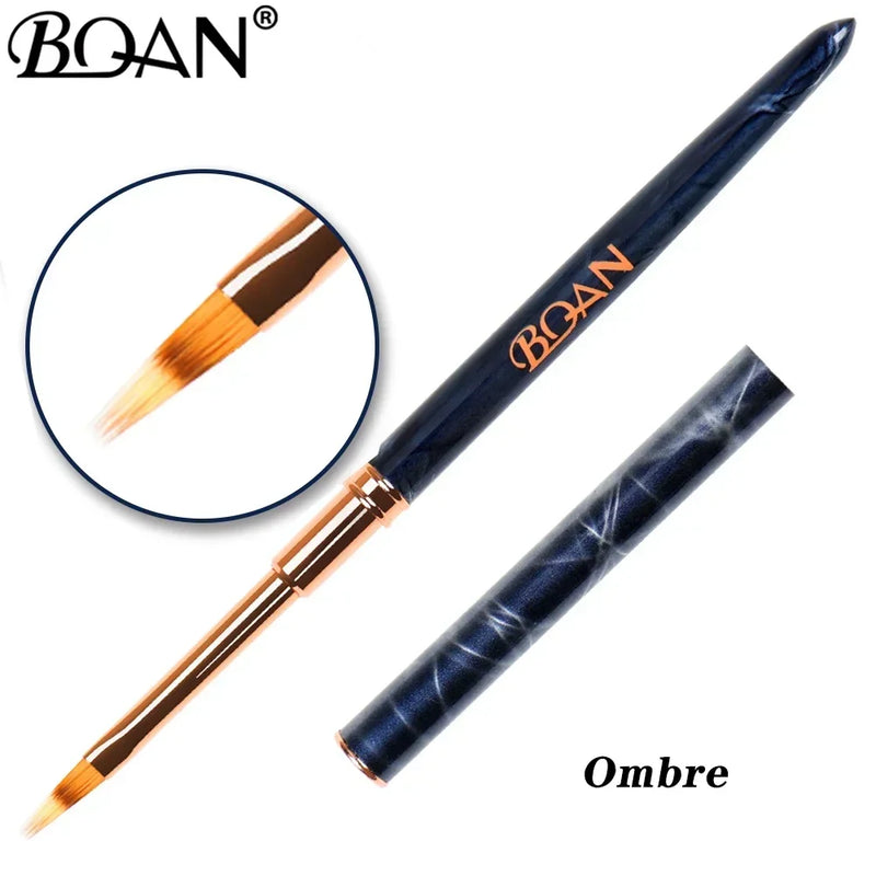 1pcs Marbled Nail Brush Gel Brush For Manicure Acrylic UV Gel Extension Pen Nail Polish Painting Drawing Brush Liner Nail Brush