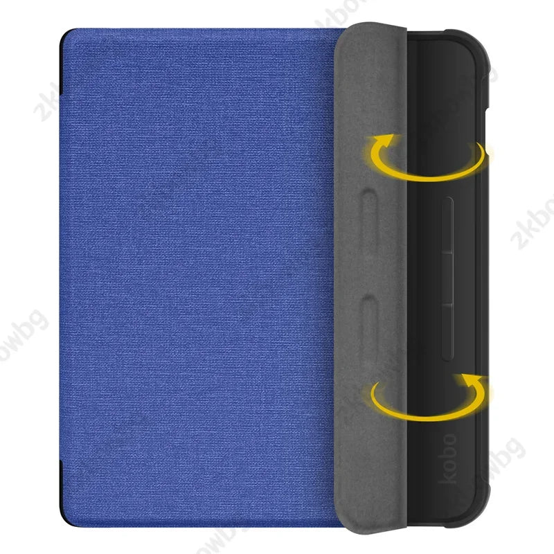 Magnetic Cover For Kobo Libra Colour 2024 Release 7" eBook with Soft TPU Back Cover For Kobo Libra2 2021 HandStrap Smart Case