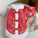 New Winter Warm Dog Jacket Pet Puppy Chinese Styles Embroidery Clothes New Year Costume Jackets Chinoiserie New Year Dog Clothes