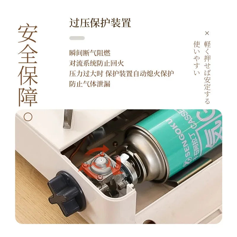 South Korea Portable Gas Stove Household Portable Cass Stove Travel  Windproof Barbecue Stove Hot Pot