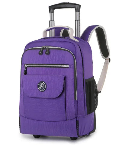 18 Inch Wheeled Backpacks for Laptop Waterproof Travel Trolley Backpack Large Capacity Men Trolley Bags Luggage Carry-on Bags