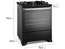 5-Bocas Electrolux Stove Black Glass Table VaporBake FE5GP - Bivolt
