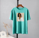 Hirsionsan Aesthetic Figures T Shirts for Women Summer Simple Soft Cotton Basic Tops Female Oversized Korean Short Sleeve Tees