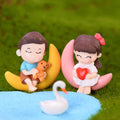 Miniature Fairy Garden Accessories Cute Kawaii Lovers Ornament Statue Figurines Home Garden Landscape Dollhouse Terrarium Decor