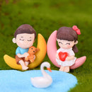 Miniature Fairy Garden Accessories Cute Kawaii Lovers Ornament Statue Figurines Home Garden Landscape Dollhouse Terrarium Decor