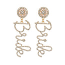 Pendientes largos con diseño de letras, nuevos y románticos, de moda, para mujer, de lujo, para novias, bodas y fiestas.
