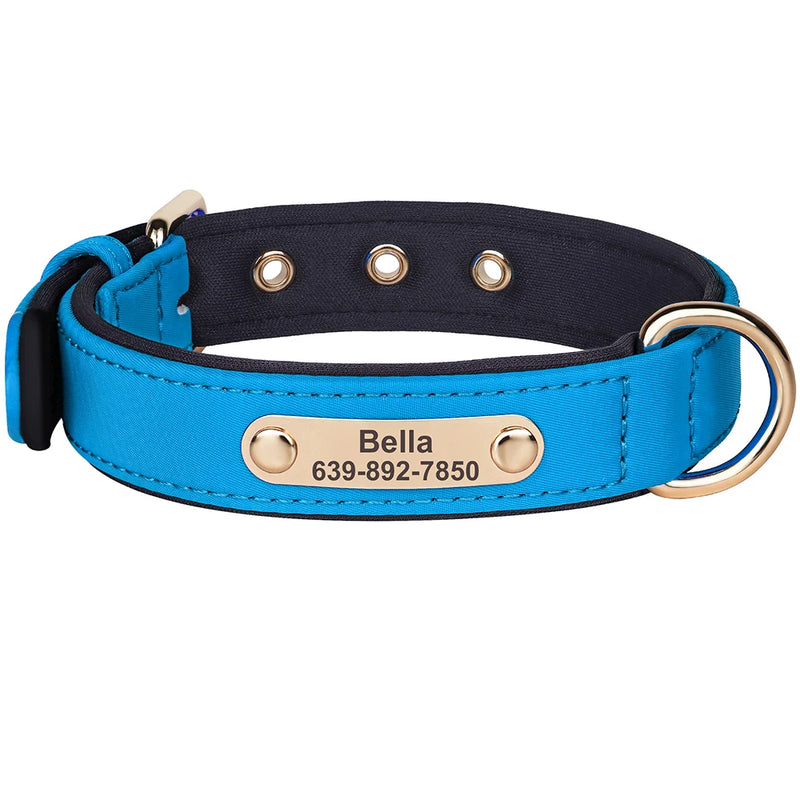 Personalized Dog Collar Waterproof Nylon Puppy Collars Necklace Free Custom Pet ID Collars for Small Medium Dogs Chihuahua Pug