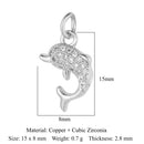 Fashion Cat Horseshoe Copper CZ Cycling Charm Wholesale Bear Butterfly Racket Pendant For Bracelet Necklace Making