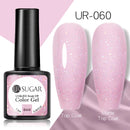 UR SUGAR - Esmalte de uñas en gel semipermanente rosa nude con purpurina, color sólido, 7,5 ml, para manicura semipermanente UV LED
