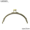 LIONSEN 6.5/7.5/8.5/10.5/12.5/15/20cm DIY Metal semicirc Frame Purse Handle Coin Bags Metal Kiss Clasp Lock Frame Accessories