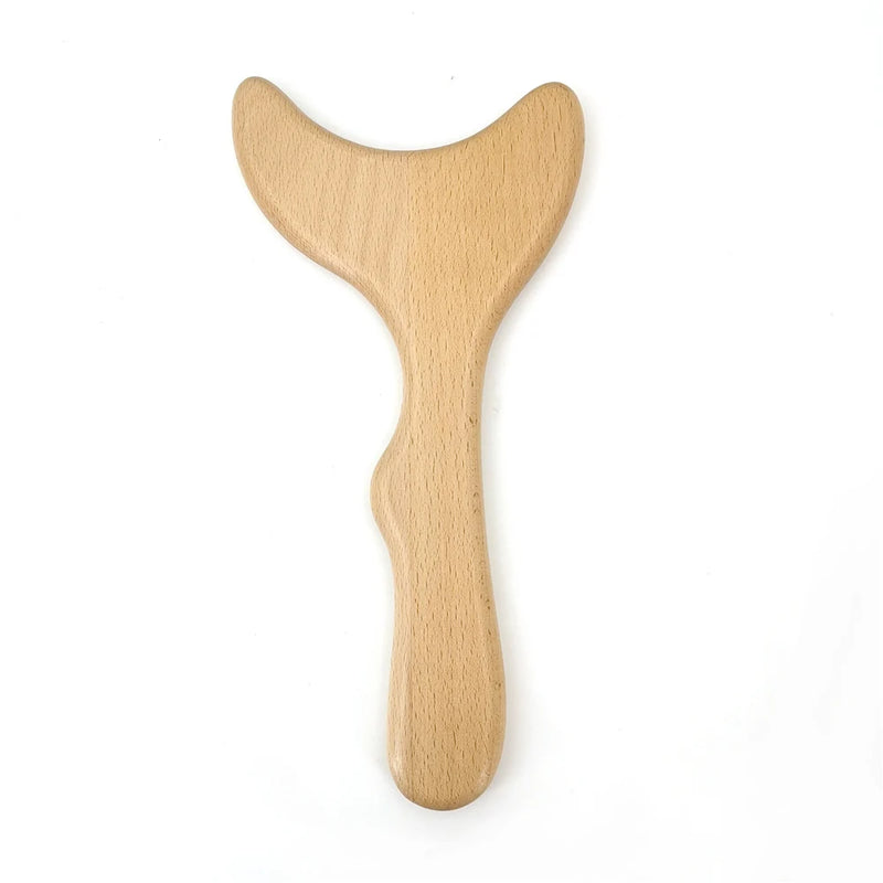 Wooden Lymphatic Drainage Massager Paddle Manual Anti-Cellulite Gua Sha Tool Muscle Pain Relief Soft Tissue Therapy Device