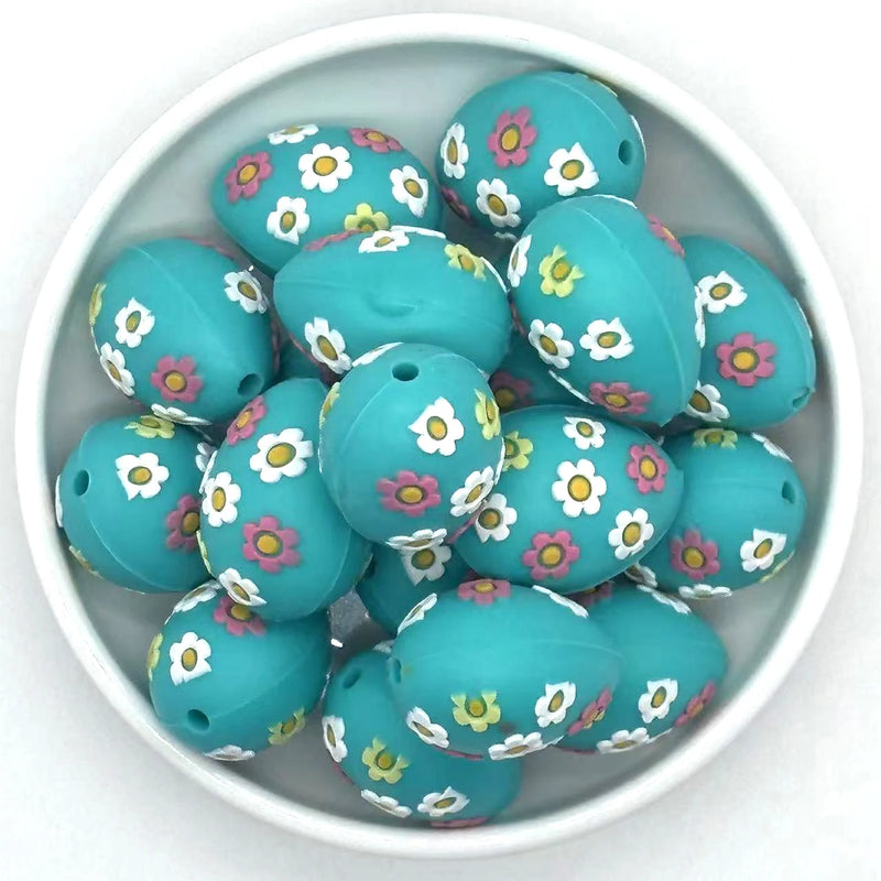 5/10PCS 3D Easter Series Silicone Focal Beads DIY Necklaces Jewelry Plastic Pen Beads Key Chain Car Decoration Chains Bag Chains