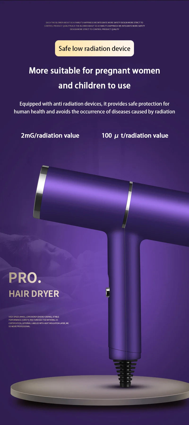 Xiaomi Negative Ionic Hair Dryer Professional High-speed Electricturbine Drier Constant Temperature Quick Drying Hair New 2025
