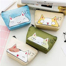 New Cartoon Cat Print Mini Oxford Key Wallet Women Card Holder Zipper Money Pouch Purse Storage Bag Kawaii Girls Cute Wallet