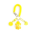 Creative Candy Color Flower Heart Pendant Keychain Cute Small Flower Key Ring Bag Pendant Accessories Luminous Turtle Pendant