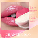 QIBEST Lip-Shaped Lipstick Moisturizing Long Lasting Color Changing Lipstick Makeup Peach Lazy Lipstick Lip Stain Tint Cosmetics