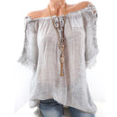 Sexy V Neck Lace Patchwork Loose T-shirts Summer Female See Through Sand Beachwear Tee Shirt Tops ARJ-05