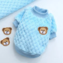 Coat Yorkies Chihuahua Shih Tzu Pug Clothes for Small Plush Puppy Cat Outfits Bear Embroidery Pet Dog Vest Dogs Winter Warm Dog