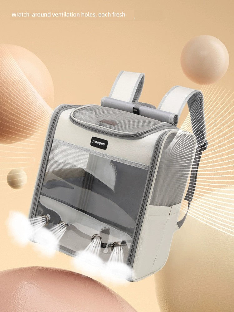 Beihake Cat Bag Pet Bag Go out Portable Backpack Can Be Satchel Breathable Large Space Cat Dog Backpack