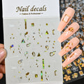 1 Pc Nail Strip Stickers Black/Gold/Rose Gold/Silver Metal Strip Tape Nail Art Adhesive DIY Foil Tips Nail Sticker Decals NK11