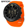 SANDA Men's Electronic Watch Outdoor Sports LED Analog Digital Alarm Clock Chronograph Multifunction Waterproof Men's Wristwatch