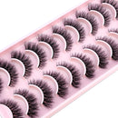 HBZGTLAD - 10 pares de pestañas postizas naturales, pestañas postizas largas, maquillaje 3D, extensiones de pestañas de visón, pestañas de visón para belleza