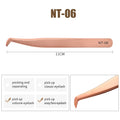 NATUHANA Anti-static Straight Eyelash Extension Tweezers Industrial Precision Curved Straight Lash Eyebrow Tweezers Makeup Tools