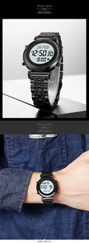 SKMEI 2139 Steel Muslim Azan Digital Watch Mens Back Light Waterproof  Wristwatch Prayer Qibla Compass Alarm Clock watch 1861