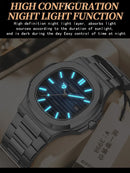 Classic Retro Brand Men Watch Business Steel Belt Calendar Luminous Waterproof Square Male Clock Fashion Quartz Watches gift