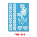 1PC Hanna Lace Tattoo Sticker White Silk Printing Waterproof Disposable Tattoo for Arm Sexy Bracelet