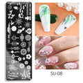 Christmas Nail Stamping Plates Cute Penguins Bear Winter Decor Deer Snowflakes Nail Stencils Printing Templates