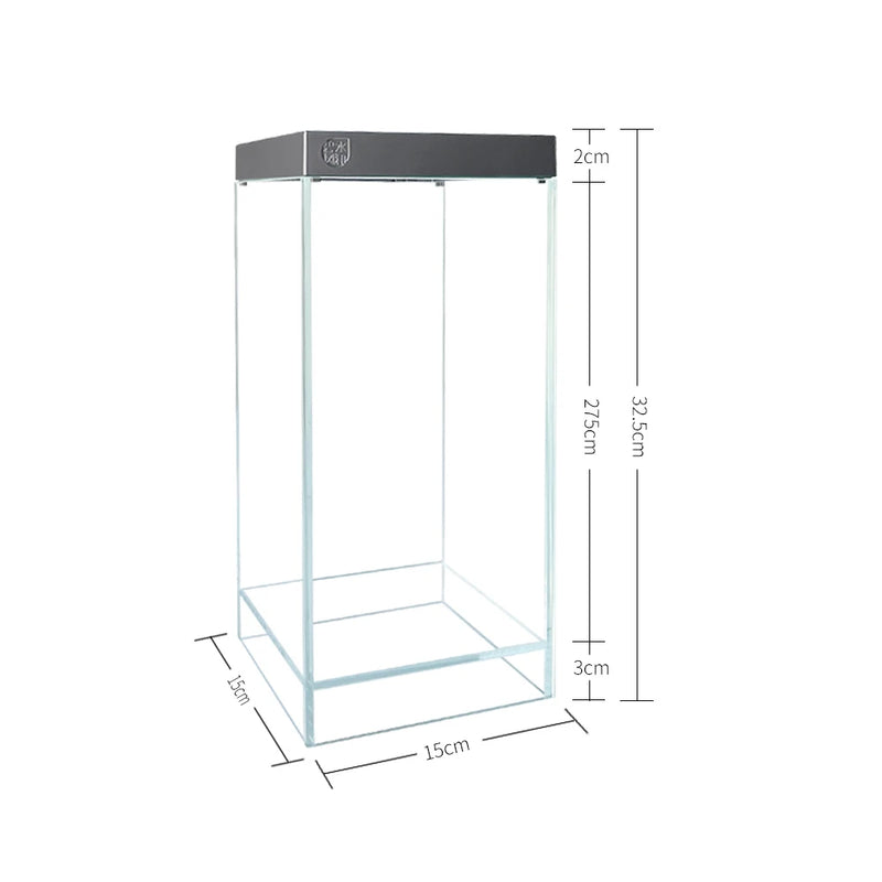 DIY landscape Glass Fishbowl Fish tank to simulate falling rain APP Bluetooth connection control Small Pet Fish Tank