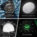 OLEVS 3660 Mens Watch Business Simply Original Quartz Watch Waterproof Luminous Watch For Man Multifunctional Chronograph Reloj