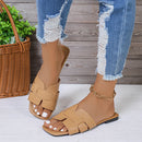 Black leather women's slippers with exposed heels, flat sandals, beach shoes, couple's shoes, casual shoes