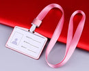 Women Men Bank Credit Card ID Holder Aluminium Alloy Business Card Case Work Card Badge Lanyard Holder Protector Cover