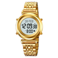 SKMEI 2139 Steel Muslim Azan Digital Watch Mens Back Light Waterproof  Wristwatch Prayer Qibla Compass Alarm Clock watch 1861